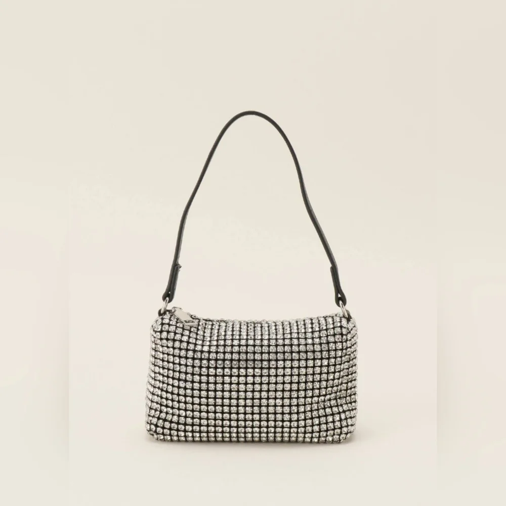 Urban Expressions Ginger Evening Rhinestone Mini Bag Silver Black - Picture 4 of 16